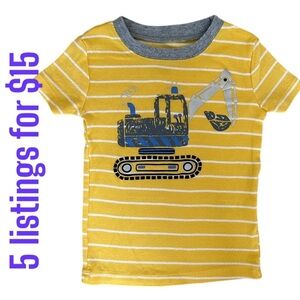 Kids Headquarters 4T Boy Construction T-Shirt Top EUC